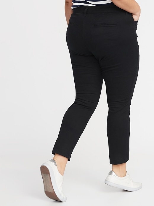 View large product image 2 of 3. Mid-Rise Plus-Size Pixie Chinos