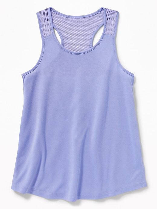 Relaxed Go-Dry Cool Mesh-Trim Racerback Tank for Girls | Old Navy