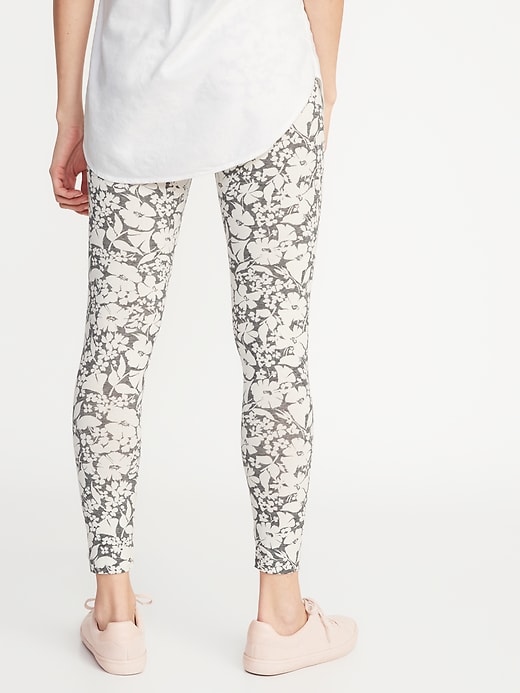 View large product image 2 of 2. Mid-Rise Printed Jersey Leggings For Women
