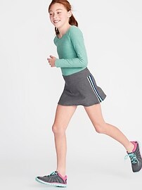 View large product image 3 of 3. Go-Dry Side-Stripe Skort for Girls