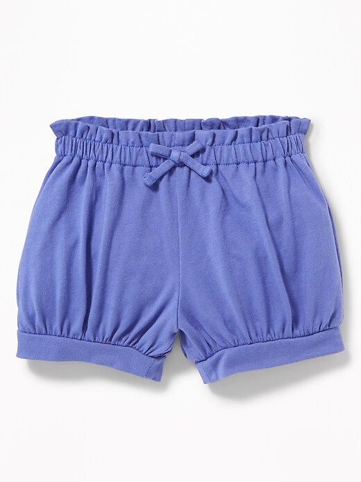 View large product image 1 of 1. Paperbag-Waist Jersey Bubble Shorts for Baby