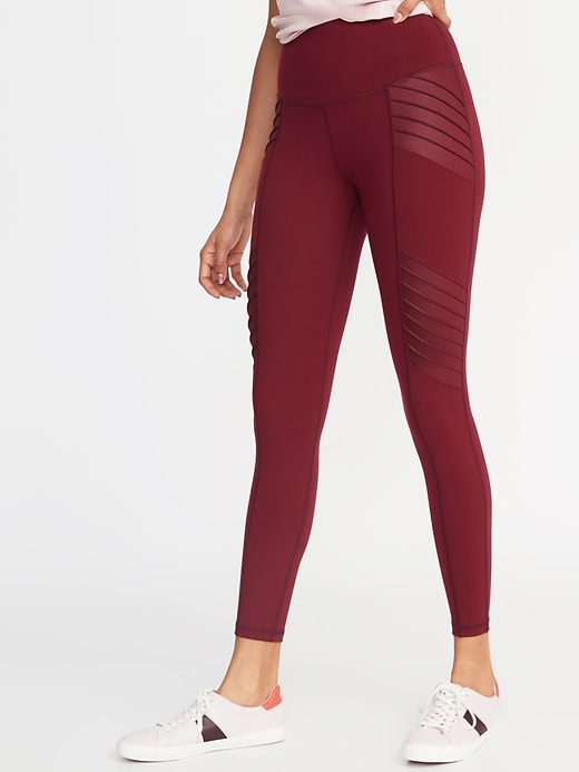View large product image 1 of 1. High-Waisted Moto 7/8-Length Street Leggings For Women