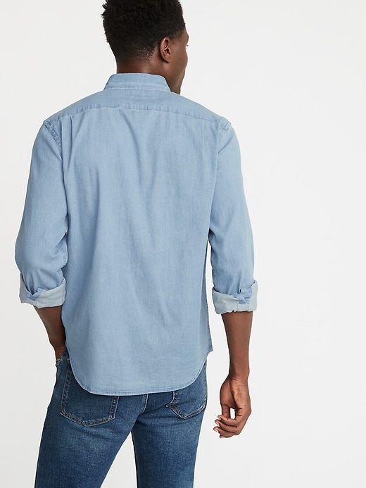 Image number 2 showing, Regular-Fit Built-In Flex Chambray Everyday Shirt