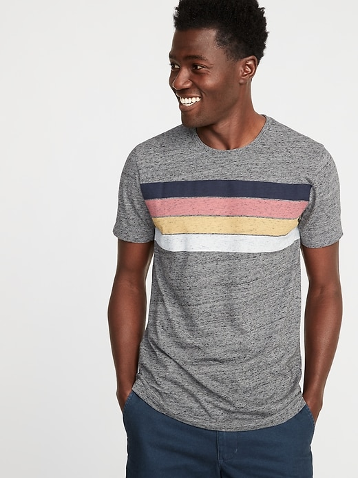 Image number 1 showing, Soft-Washed Chest-Stripe Tee