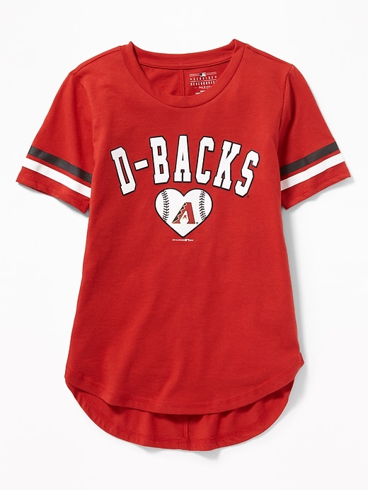 View large product image 1 of 1. MLB&#174 Team-Graphic Sleeve-Stripe Tee for Girls