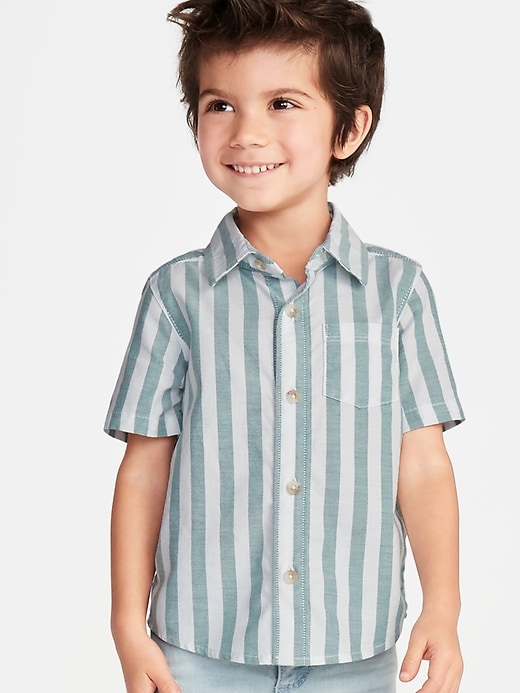 View large product image 1 of 4. Striped Oxford Shirt for Toddler Boys