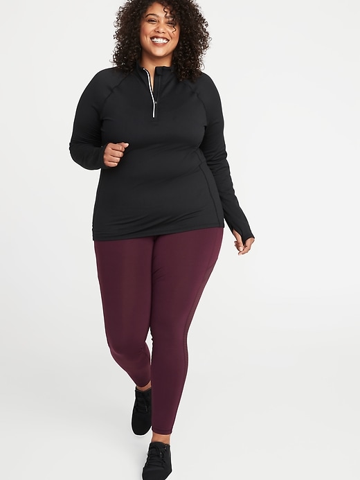 Image number 3 showing, Semi-Fitted Plus-Size 1/4-Zip Performance Jacket