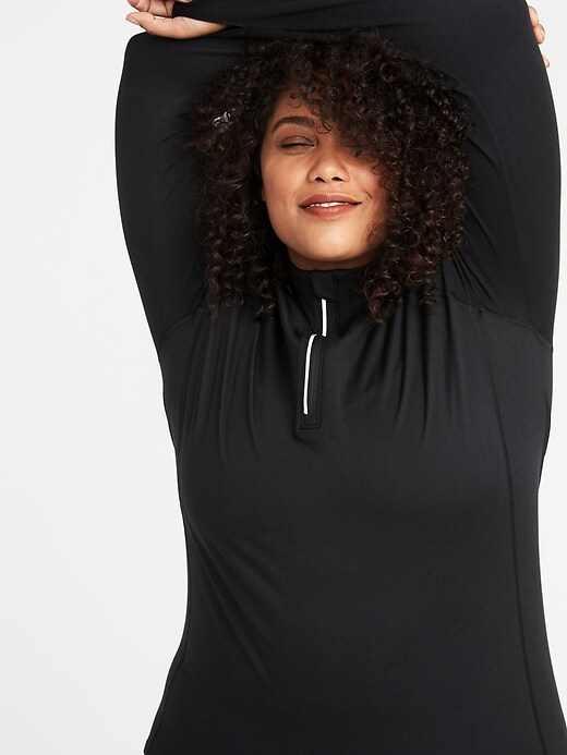 Image number 4 showing, Semi-Fitted Plus-Size 1/4-Zip Performance Jacket