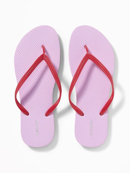View large product image 1 of 2. Pop-Color Flip-Flops for Women