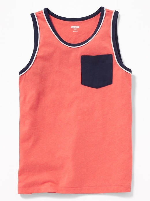 View large product image 1 of 1. Piped-Trim Ringer Tank for Boys
