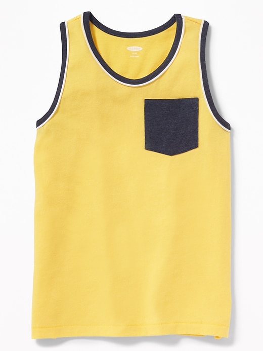 View large product image 1 of 1. Piped-Trim Ringer Tank for Boys