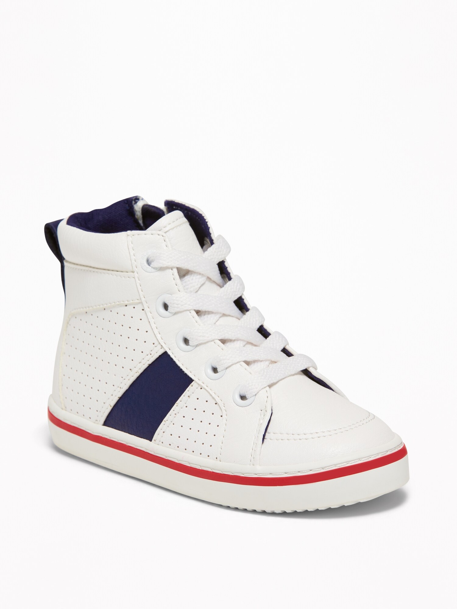 Perforated FauxLeather HighTops For Toddler Boys Old Navy