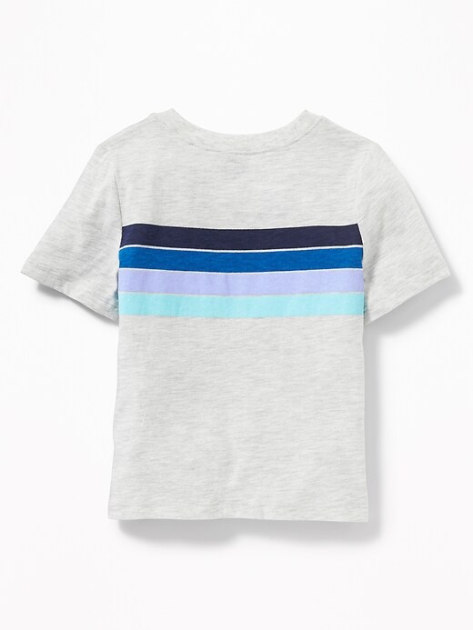 View large product image 2 of 2. Chest-Stripe Crew-Neck Tee for Toddler Boys