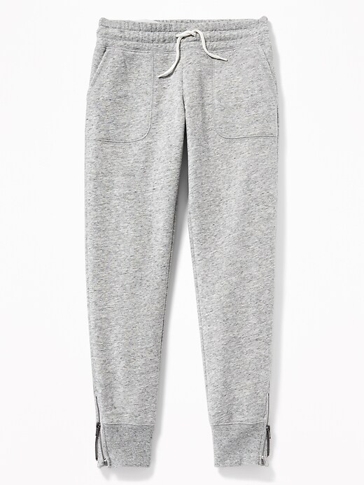 View large product image 1 of 1. French Terry Ankle-Zip Joggers for Girls