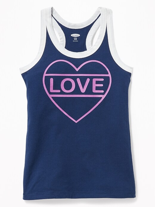 View large product image 1 of 2. Graphic Racerback Tank for Girls
