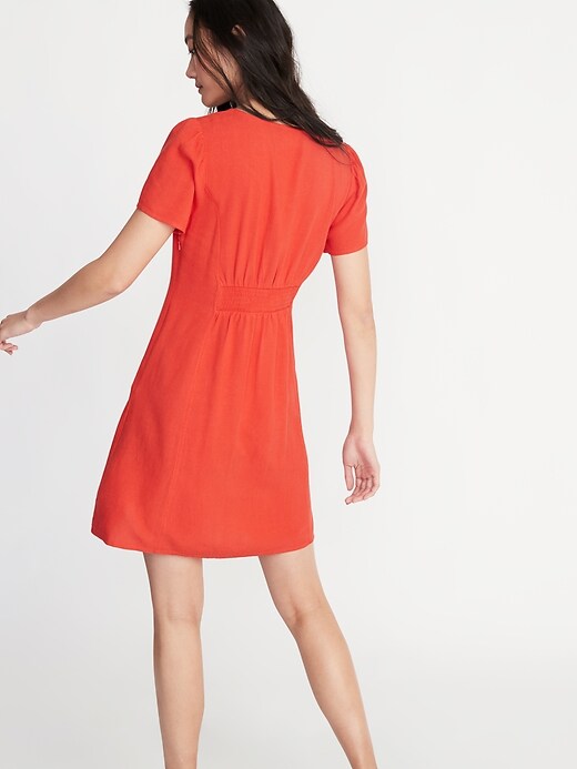 Image number 2 showing, Linen-Blend Fit & Flare Dress for Women