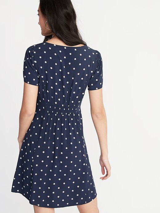 Image number 2 showing, Floral-Print Fit & Flare Dress for Women