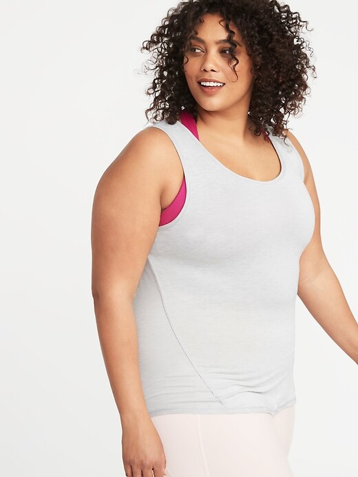 View large product image 1 of 1. Breathe ON Plus-Size Mesh-Back Tank