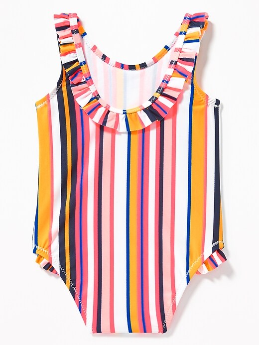 Striped Ruffle-Trim Swimsuit for Baby | Old Navy