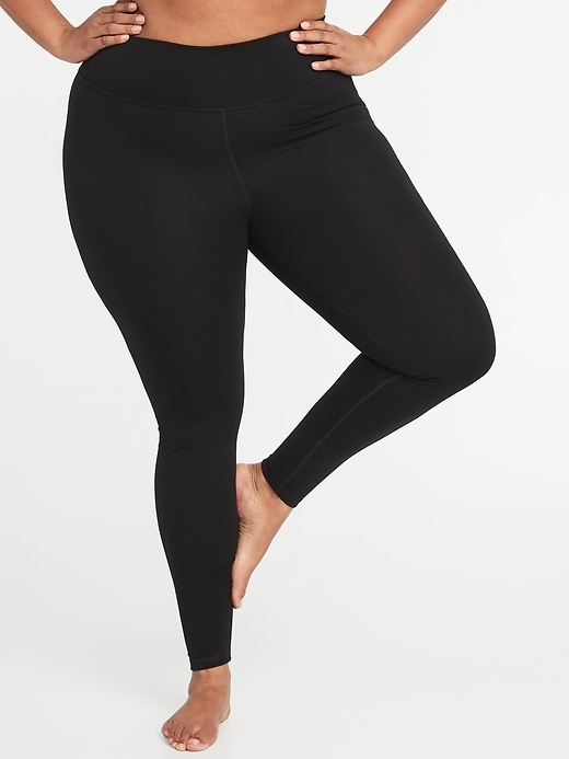 View large product image 1 of 3. High-Waisted Plus-Size Yoga Leggings