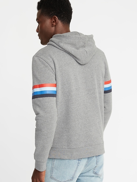 Image number 2 showing, Sleeve-Stripe Logo-Graphic Pullover Hoodie
