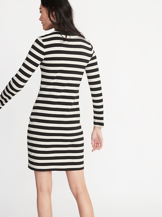 Image number 2 showing, Fitted Striped Jersey Shift Dress for Women