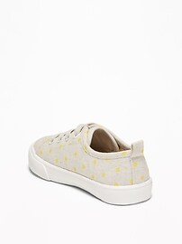 View large product image 3 of 4. Polka-Dot Elastic-Lace Sneakers For Toddler Girls