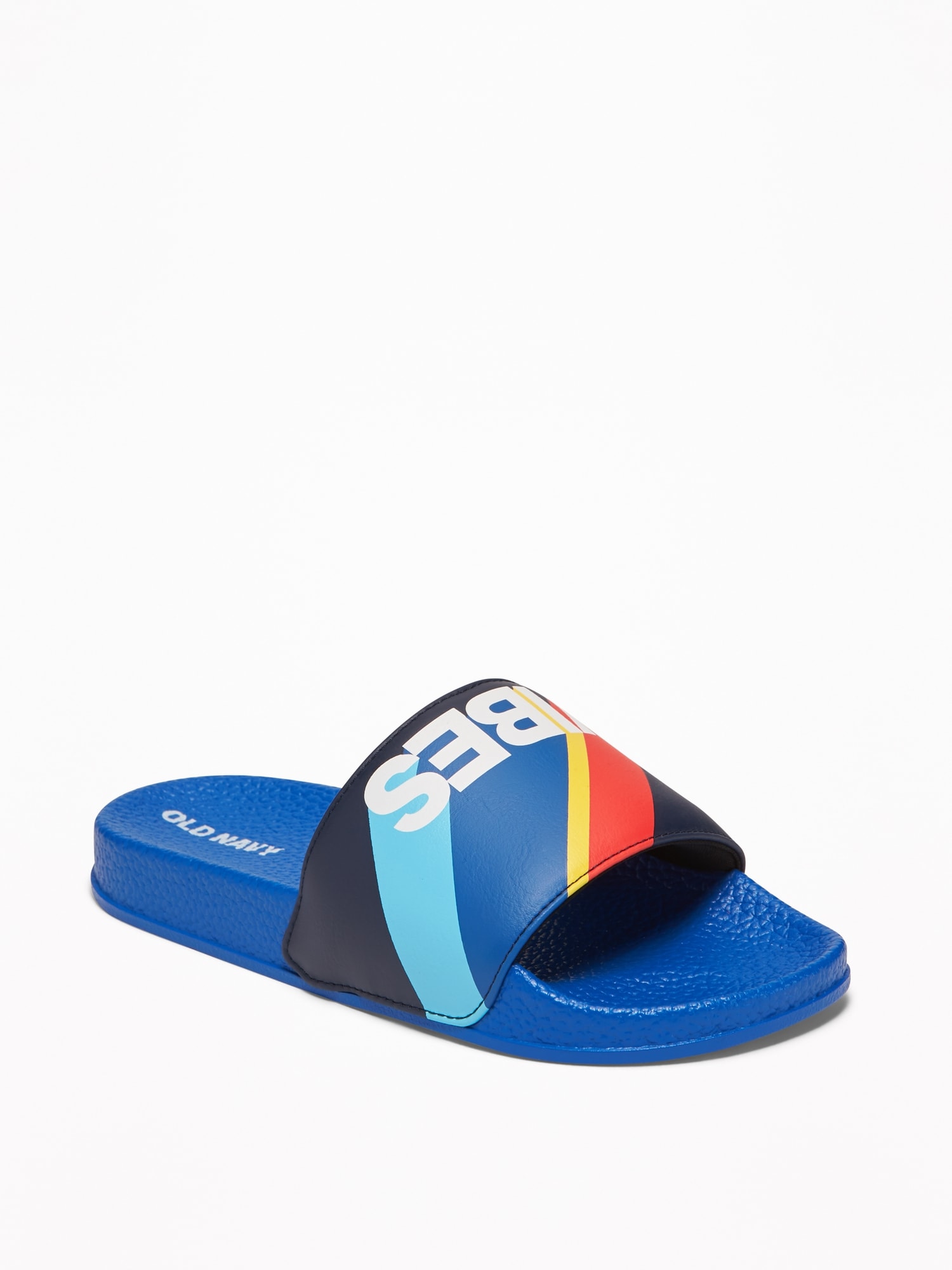Faux-Leather Pool Slide Sandals for Boys | Old Navy