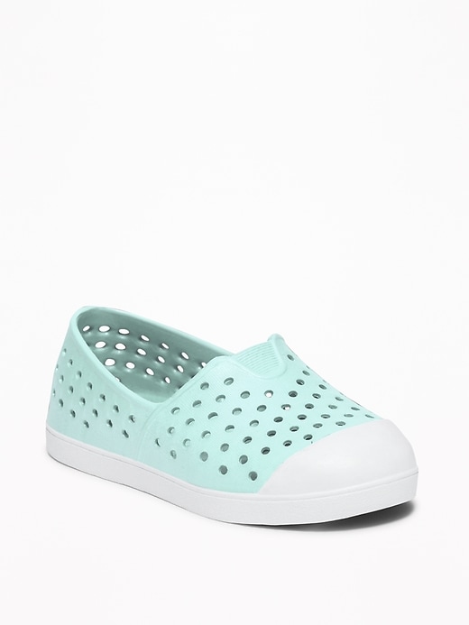 View large product image 1 of 1. Perforated Slip-Ons For Toddler Girls