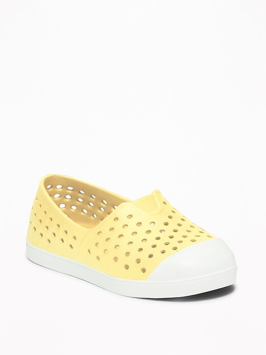 View large product image 1 of 1. Perforated Slip-Ons For Toddler Girls