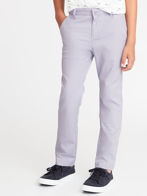 Skinny Built-In Flex Uniform Pants For Boys - Pale Violet