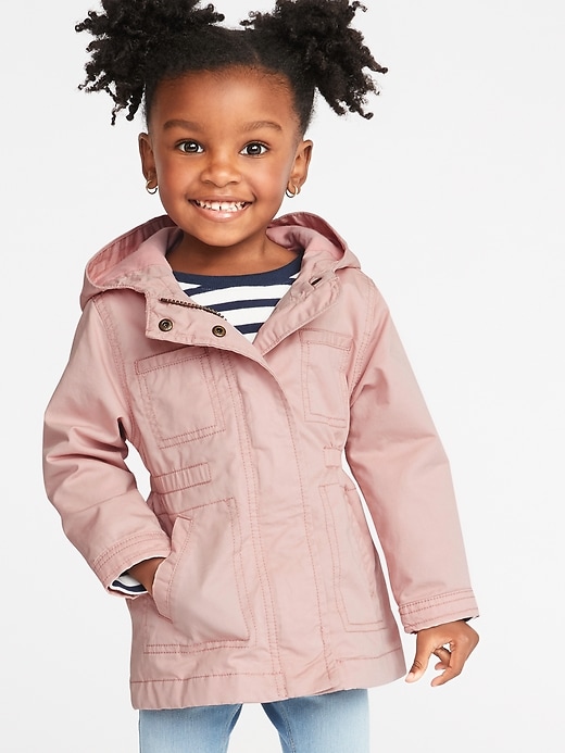 View large product image 1 of 4. Hooded Twill Jacket for Toddler Girls