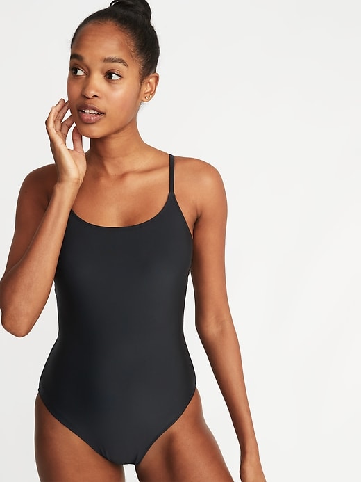 Image number 1 showing, Scoop-Neck Swimsuit for Women