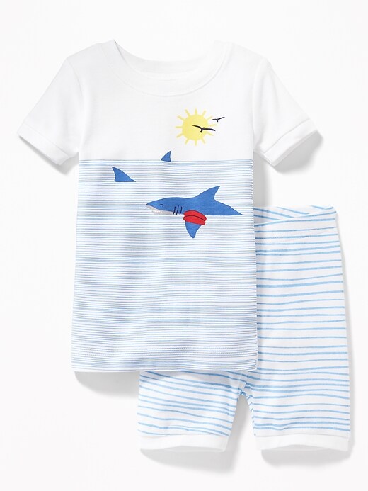 View large product image 1 of 1. Shark-Graphic Sleep Set For Toddler & Baby
