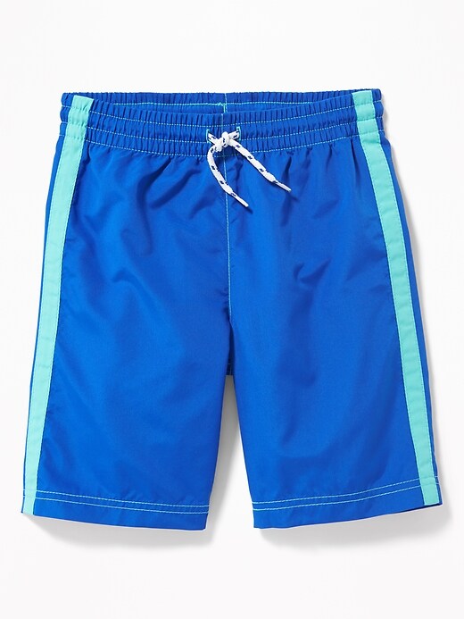View large product image 1 of 2. Side-Stripe Swim Trunks For Boys