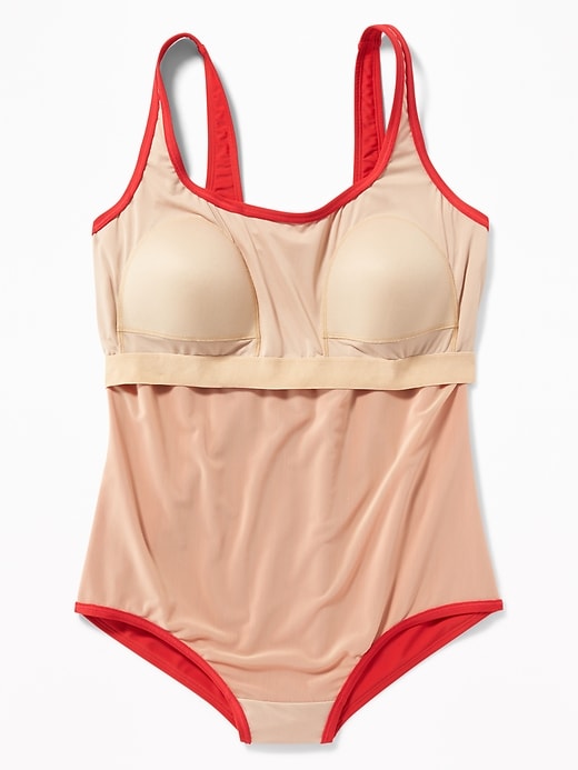 Image number 6 showing, Secret-Slim Graphic Plus-Size Swimsuit