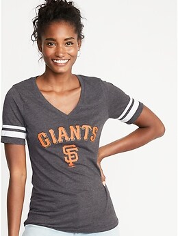 MLB® Team-Graphic Sleeve-Stripe Tee for Women