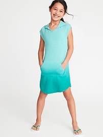 View large product image 3 of 3. Sleeveless Hooded Swim Cover-Up for Girls