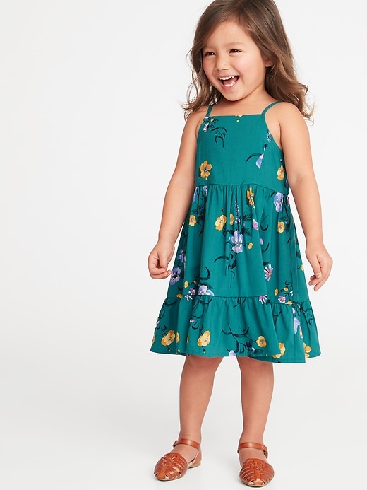 View large product image 1 of 3. Tiered Floral-Print Cami Dress for Toddler Girls