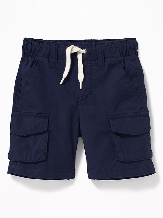 View large product image 1 of 1. Functional Drawstring Pull-On Cargo Shorts for Toddler Boys