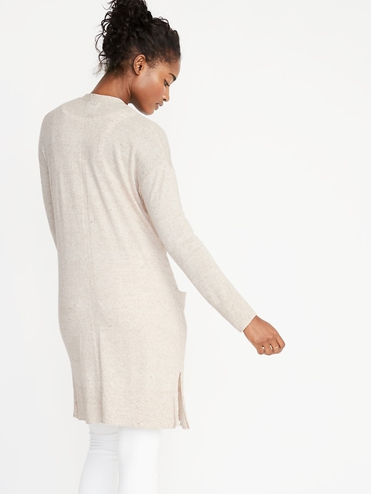 Image number 2 showing, Super-Long Open-Front Sweater for Women