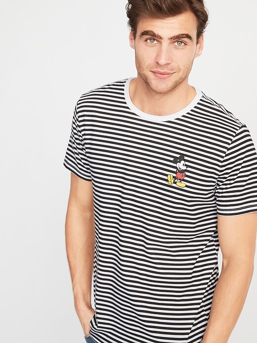 Disney© Mickey Mouse Striped Tee for Men | Old Navy