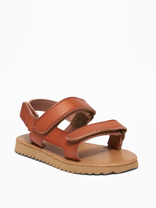 View large product image 1 of 4. Faux-Leather Strap Sandals For Toddler Boys