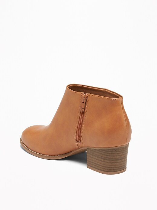 Image number 4 showing, Faux-Leather Ankle Boots for Women