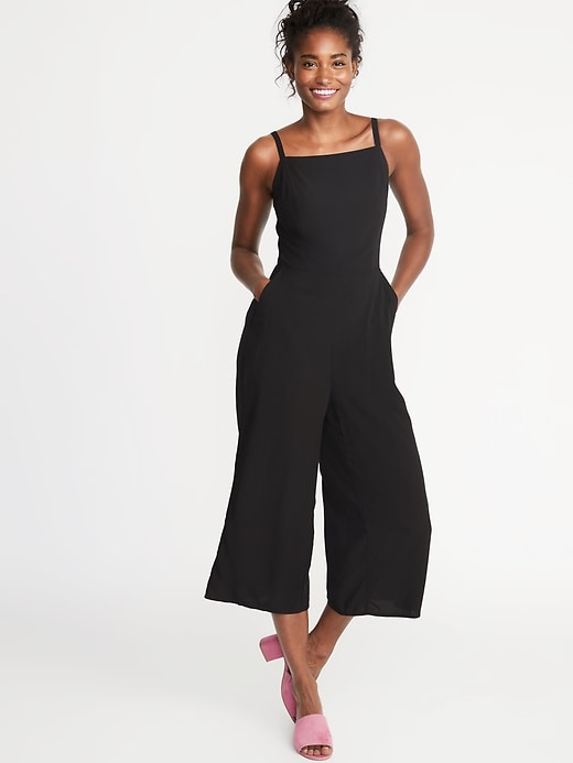 Image number 1 showing, Square-Neck Cami Jumpsuit for Women