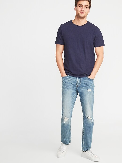 Image number 3 showing, Soft-Washed Perfect-Fit Micro-Stripe Tee
