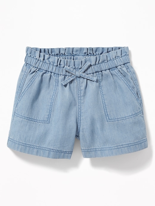 View large product image 1 of 2. Pull-On Chambray Shorts for Baby