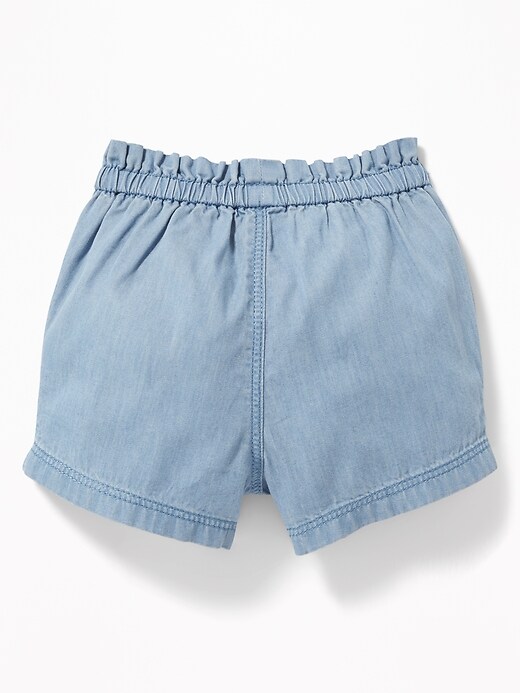 View large product image 2 of 2. Pull-On Chambray Shorts for Baby