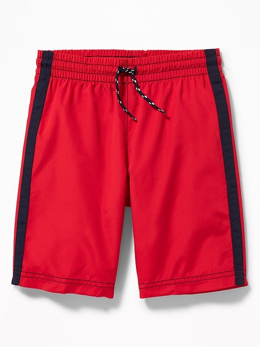 View large product image 1 of 1. Side-Stripe Swim Trunks For Boys