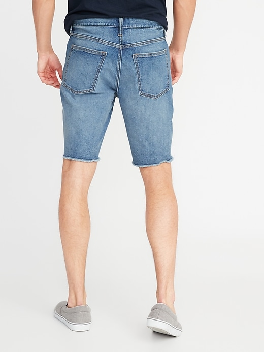 View large product image 2 of 2. Slim Built-In Flex Distressed Cut-Off Jean Shorts